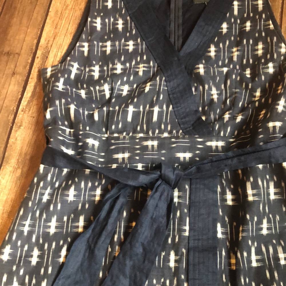 J. Crew Navy and White Patterned Dress - Picture 4 of 7